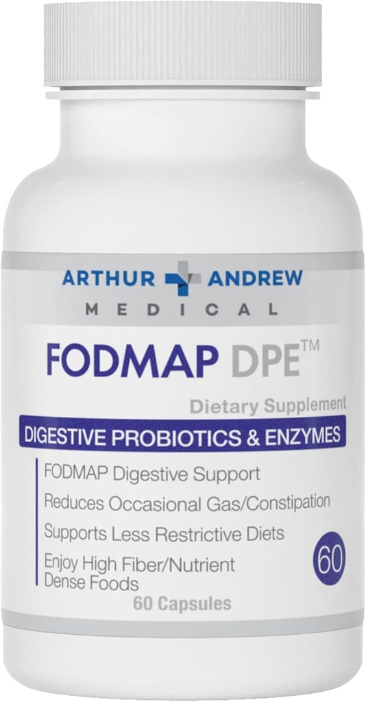 アーサー・アンドリュー・メディカル - FODMAP DPE、消化管プロバイオティクスおよび酵素、FODMAP Intoleranceおよび高発酵食品、ビーガン、非GMO、60カプセルのための救済
