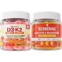 カルシウム、マグネシウムのクエン酸塩、ビタミンC + Berberineの補足のグミ、Liposomal Berberine及びBerberine HCI、Calcium、マグネシウムが付いている砂糖なしのビタミンD3 K2のグミ