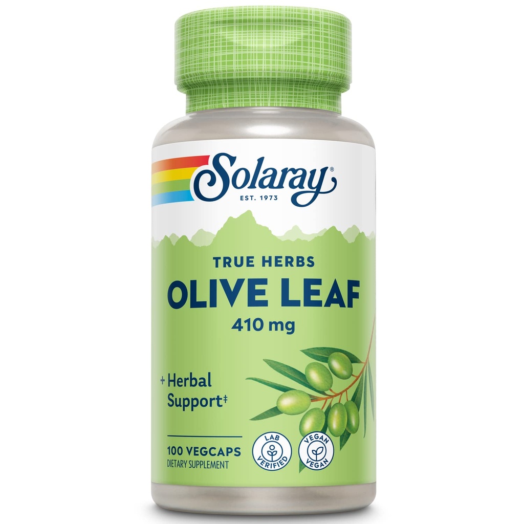 SOLARAY オリーブリーフカプセル, 410 mg | 100 カウント
