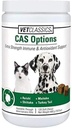 Vet Classics CAS Options Extra Strength Immune Support for Dogs, Cats – Pet Health Supplement, Dog Antioxidant Care – Extra-Strength Dog Supplement Formula – 120 Soft Chews