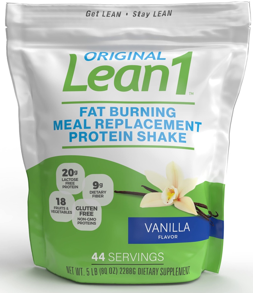 Lean1 Vanila、食事の取り替えの蛋白質の揺れ、5lb袋の44のサービング