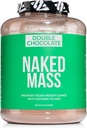 NAKEDビーガンマス - ダブルチョコレート重量ゲイン - 1,260カロリー, 50Gタンパク質, 何も人工, すべての自然なチョコレートプロテインパウダー, 非GMO, 大豆&グルテンフリー - 8LBバルク - 11サービング