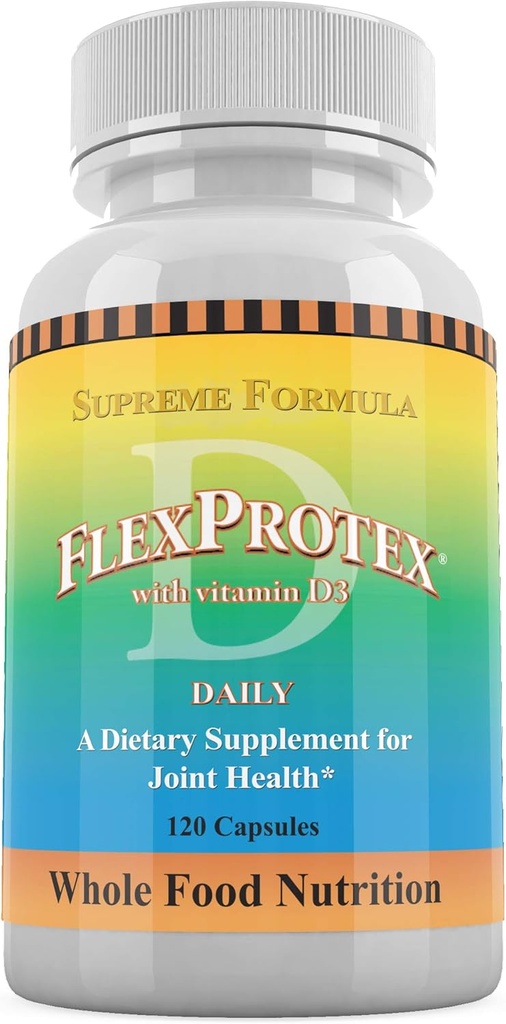 毎日の健康、Flexprotex D 884mgの共同筋肉サポート120のカプセルの自然な草のTurmericのコンドロイチンのグルコサミンのユッカBoswelliaのHyaluronic酸のashwagandha D3のマグネシウム(1か月の供給)