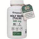 PRISTINEの聖バジルカプセル - 500 mgグルテンフリー免疫&リラクゼーションサポート適応剤サプリメント - 60日の供給 - トルシ聖バジルリーフカプセル - ビーガン - 非GMO