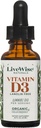 LiveWise NaturalsオーガニックビタミンD3液体ドロップ、ビーガン、非GMO、植物ベースの、200 IU /ドロップ、免疫、骨、および気分の健康、MCTオイル1000 IUで