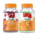 ビタミンC +ビタミンC 1050mg、グミーズバンドル - 偉大なテイスティング、ビタミンサプリメント、グルテンフリー、GMOフリー、Chewable Gummy