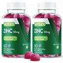 男性と女性のためのVITEEY亜鉛グミ - 亜鉛サプリメント50mg - 免疫ブースト&皮膚の健康 - ビーガン、グルテンフリー - 120カウント
