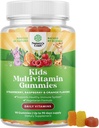 植物ベースのキッズマルチビタミン - ビタミンA、C、D3、E、B6&B12、亜鉛&ヨウ素と子供免疫サポートのためのマルチビタミン - 強力な健康のための子供のビタミンChewable式 - 90カウント