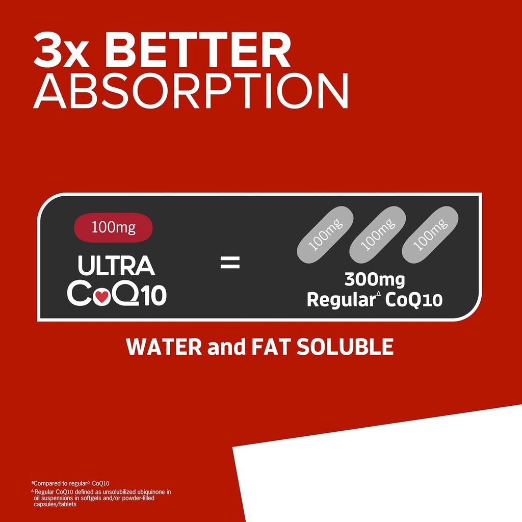 Qunol CoQ10 100mg Softgels Ultra 3Xのよりよい吸収の補酵素Q10の補足-管のおよび中心の健康及びエネルギーの生産のための酸化防止の補足- 2か月の供給- 60の計算(パッケージ2)