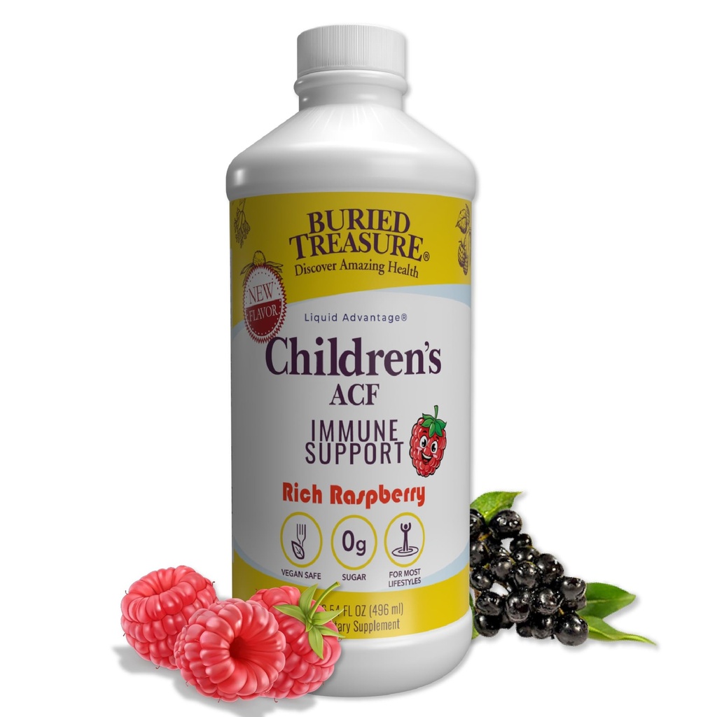埋められた宝の子供ACF - 16oz。 16はElderberry、ビタミンC、亜鉛、子供のためのEchinaceaの免除サポート、0砂糖と役立つ