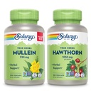 SOLARAY Mullein リーフ 330 mg と Hawthorn ベリー カプセル 1050 mg - 全体的な健康とウェルネスのためのハーブ サポート バンドルをソーシング - 完全菜食主義者、非GMO、60 日の保証、ラボ 検証済み、200/180 VegCaps