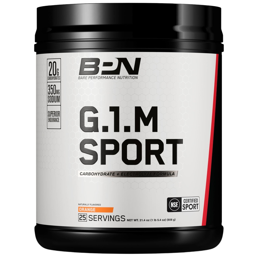 BARE PERFORMANCE NUTRITION, BPN G.1.M 行く 1 より多くのスポーツ, 持久力トレーニング燃料, 優れた炭水化物 & 電解液粉末式, 減疲労, オレンジ, 25 便益