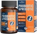 100 Billion Probiotics for Men and Women 27 Strains 5 Organic Prebiotics for Gut Digestive & Immune Health, Supports Diarrhea Gas Bloating, Non-GMO, Zero Fillers – Made in USA丨60 Caps