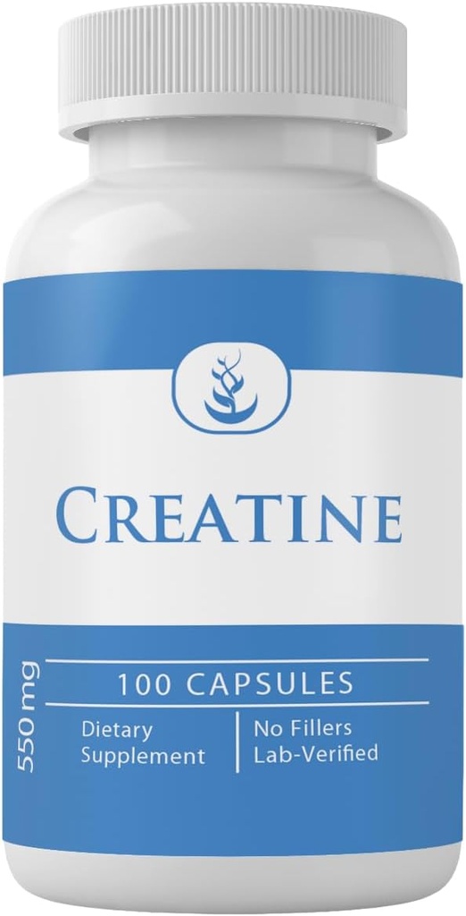PURE ORIGINAL INGREDIENTS Creatine, (100 Capsules) Always Pure, No Additives Or Fillers, Lab Verified
