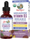 MaryRuth Organic Vitamin D3 Liquid Drops | Megadose 4000 IU | USDA Organic Liquid Vitamin D Spray for Adult & Kids | 免疫サポート&骨の健康 | ヴィーガン | グルテンフリー | GMO | 30食