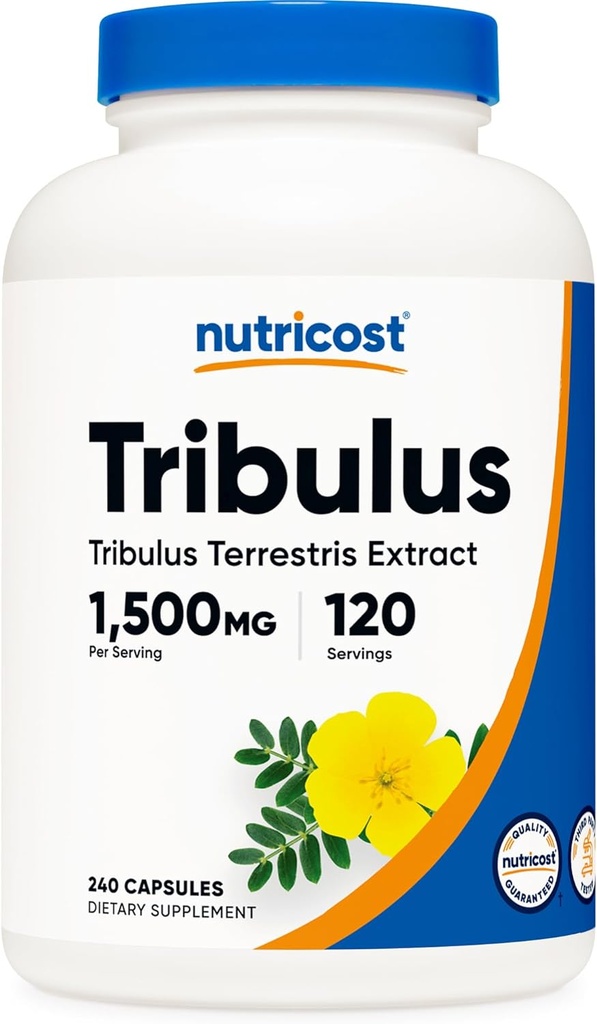 Nutricost Tribulus Terrestris Extract 1500mg、240カプセル - 45%サポニン、120サービング、非GMO、グルテンフリー