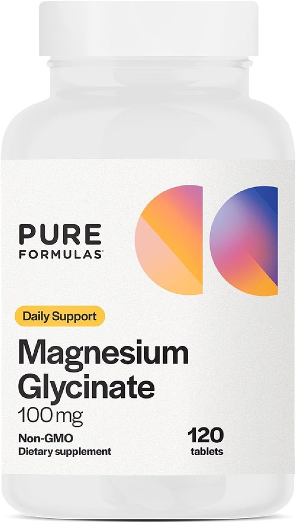 PureFormulasのマグネシウムは圧力、Nerves、睡眠、筋肉、Metabolismの女性の純粋なマグネシウムのGlycinateの補足および人のMagnesioの非GMO 120のタブレットのための100 mgの毎日のサポートをGlycinateします