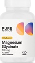 PureFormulasのマグネシウムは圧力、Nerves、睡眠、筋肉、Metabolismの女性の純粋なマグネシウムのGlycinateの補足および人のMagnesioの非GMO 120のタブレットのための100 mgの毎日のサポートをGlycinateします