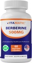 Vitamatic Berberineの補足500mg - 60の野菜カプセル-米国で作られて-グルテンフリー-非GMO (1本のびん)