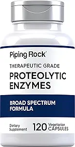 Piping Rock Proteolytic Enzymes Supplement | 120 Capsules | Broad Spectrum Complex | Vegetarian, Non-GMO, Gluten Free