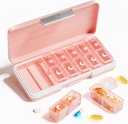 Betife AM PM Pill Organizer 2 回 1 日, 7 日ピル ボックス ウィークリー ピル オルガナイザー 別の容器と旅行, ビタミンのためのポータブル毎日の薬のプランナー ディスペンサー ケース, 魚油, サプリメント