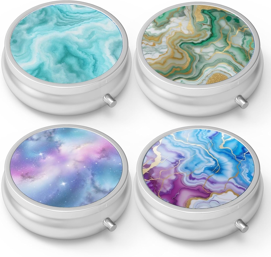 丸薬箱3のコンパートメントの小さい丸薬の箱、ポケットのために携帯用かPurseの丸薬のオルガナイザーの丸薬のホールダー4PCS)