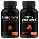 NutraChamps L-Arginineのカプセルおよび角形の雑草のカプセル2のパックの束