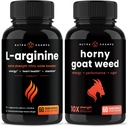 NutraChamps L-Arginineのカプセルおよび角形の雑草のカプセル2のパックの束