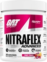 GAT SPORT Nitraflexアドバンストプレワークアウトパウダー、血流を増加させ、強さとエネルギーをブーストし、運動性能、男性と女性(フルーツパンチ、30サービング)を改善します。