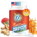 コーディプスのきのこのカプセル-Cordyceps Militaris、Maca Root、Ginseng、Rhodiola、持久力のためのきのこの補足、スタミナ、アスレチックの性能、60のカプセルが付いている免疫及びエネルギー サポート補足