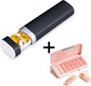 AM PM の丸薬のオルガナイザー 2 日、7 日ピル ボックス 毎週ピル オルガナイザー 別の容器、ビタミン、魚油、補足のための携帯用毎日の薬のプランナー ディスペンサーの箱が付いている旅行