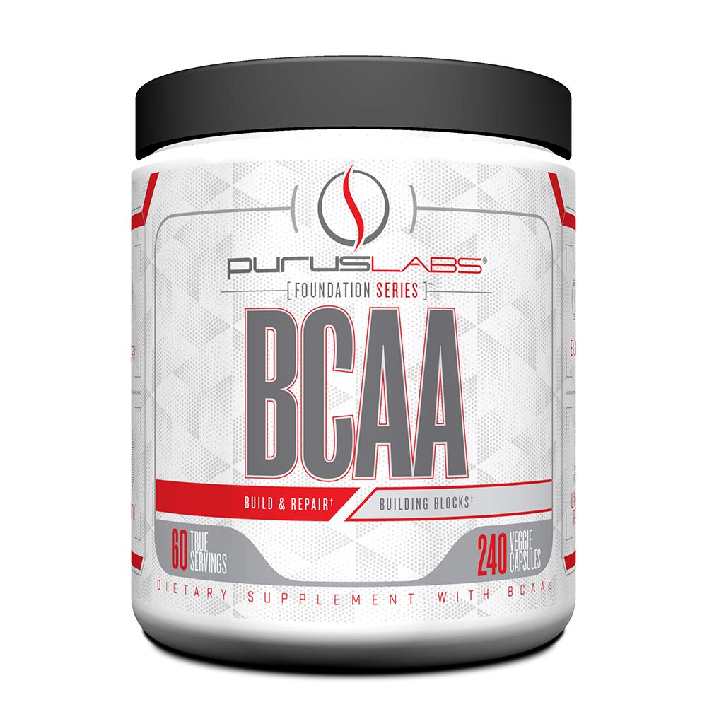 BCAAは、Purus Labs Foundationシリーズのカプセル | 2:1:1:Leucine, Valine, Isoleucine | for Recovery, Endurance, Strength and Muscle Building | 240 Capsule(60人前)