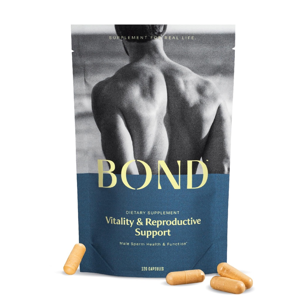 BONDの活力 - オールインワン男性の生殖能力の補足 - Him、男性のための豊饒の補足のための概念、男性ウェルネスの補足 - CoQ10、ビタミンB12、C、D、及びEのカタラーゼ、セレン - 120のカプセル