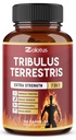 Tribulus Terrestrisは、Ashwagndha、Panax Ginseng、Sw Palmetto、Maca、Shilajit - 90カプセル - 3ヶ月の供給とカプセル
