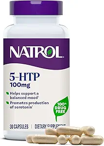 Natrol 気分 + ストレス 5-HTP 100 mg, バランスの取れた気分のためのサプリメント, 大人のためのカプセル, 30 カプセル, まで 30 日の供給