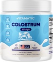 Vitamatic の牛の Colostrum の粉 - 50% の最も高い IgG -120 グラム - Gut の健康、毛の成長、美、筋肉回復および免疫 サポートのための補足 - 混合すること容易 - 不燃 - 60 サービング