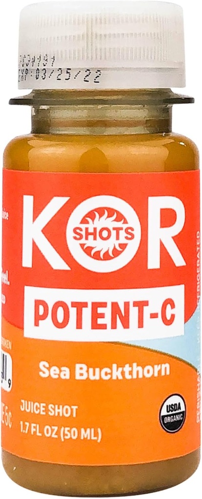 KORショットシーバックソーンとバオバブショット - 1.7 Flオズ - ポテントC - スーパーフードビタミンCショット - USDA認定オーガニック