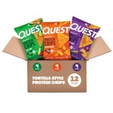 Quest Nutrition Tortilla Style Protein Chips Variety Pack, Chili Lime, Nacho Cheese, Loaded Taco, Low Carb, High Protein, Gluten Free, 1.1 oz (パッケージ 12)