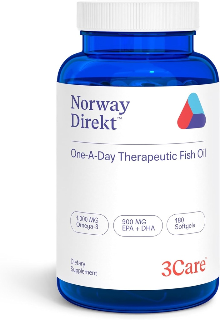 ノルウェーデレクトオメガ-3 魚油 2 軟ゲルあたりのオメガ-3 の 2,000mg|1060mg EPA、740mg DHA (2 軟ゲルのサービング) 医薬品グレード (180 Softgels)