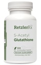 RetzlerRx S-アセチルグルタチオンサプリメント100mg。 カプセルごと、米国製 - 120酸耐性カプセル - 抗酸化サポート - 非GMO、大豆&グルテンフリー/ベルガフロー®、医薬品グレード