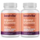 N-アセチル L-Cysteine 600mg (NAC) (120 ベジタリアンカプセル) (120 x 2) - ない Stearates - 完全菜食主義者の - いいえ 塗りつぶし - いいえ ゼラチン - グルテンフリー - GMO