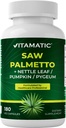 Vitamatic は人のための Palmetto のエキスを及び女性 180 の野菜のカプセル-カボチャの種、Pygeum のイラクサの葉-米国で作られる-健康な前立腺機能を促進します