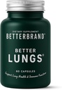 より良いブランドBetterLungs Lungsは、NAC、スモーカーのためのMulleinリーフ、Elderberry、ビタミンD、Ginseng、Reishiマッシュルーム - 60カプセル - パック1