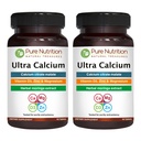 純粋な栄養VIT D3 + K2の超カルシウム1000mg  180タブ(90 Xのパック2) カルシウム クエン酸塩のマレート、VIT D3、K2、Moringa Oleifera、マグネシウムおよび亜鉛の高吸収性カルシウム補足。