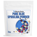 Blue Spirulina パウダー 純粋 から Blue Green Algae 大きい のために Smoothies Baking ビーガン ナチュラル フード 着色 Phycocyanin 2 oz 57g まで 70 サービング