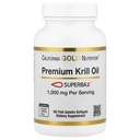 カリフォルニアゴールド栄養プレミアムKrillオイルSuperba2 Bioavailable Omega-3sのAntarctic Krill - ハート&脳の健康サポート - グルテンフリー、非GMO - 1000mg - 60フィッシュゼラチンSoftgels