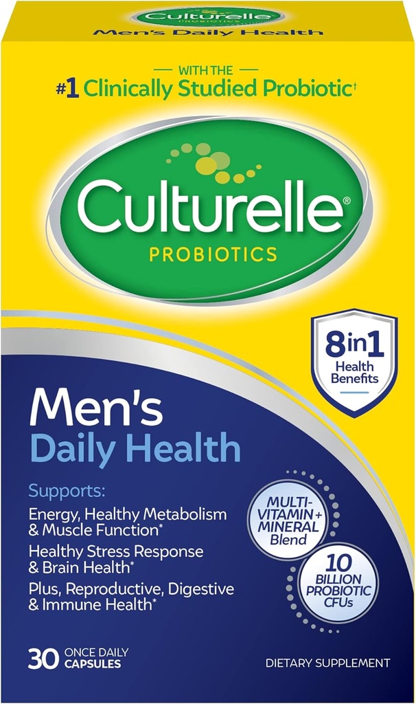 人のためのCulturelleの毎日の健康8イン1のプロバイオティックおよびMultivitamin - 30の計算-マグネシウム、ビタミンD3、ビタミンC、ビタミンB12のDigestive健康及び免疫サポートのためのNaturally-Sourcedのプロバイオティクス