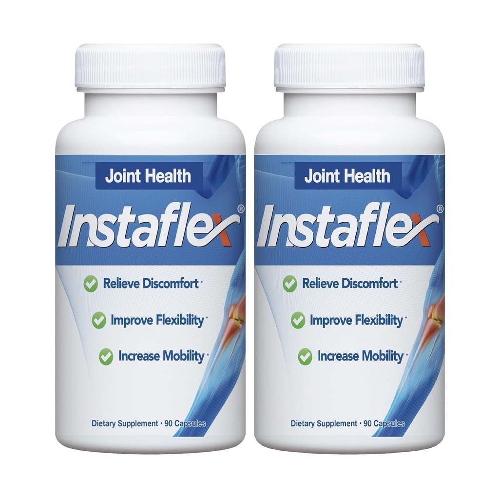 Instaflexジョイントサポートサプリメント - 臨床的にグルコサミン、MSM、ホワイトウィロー、ターメリック、ジンジャー、カイエン、ヒアルロン酸 - 180カプセルの関節リリーフブレンドをスタッド