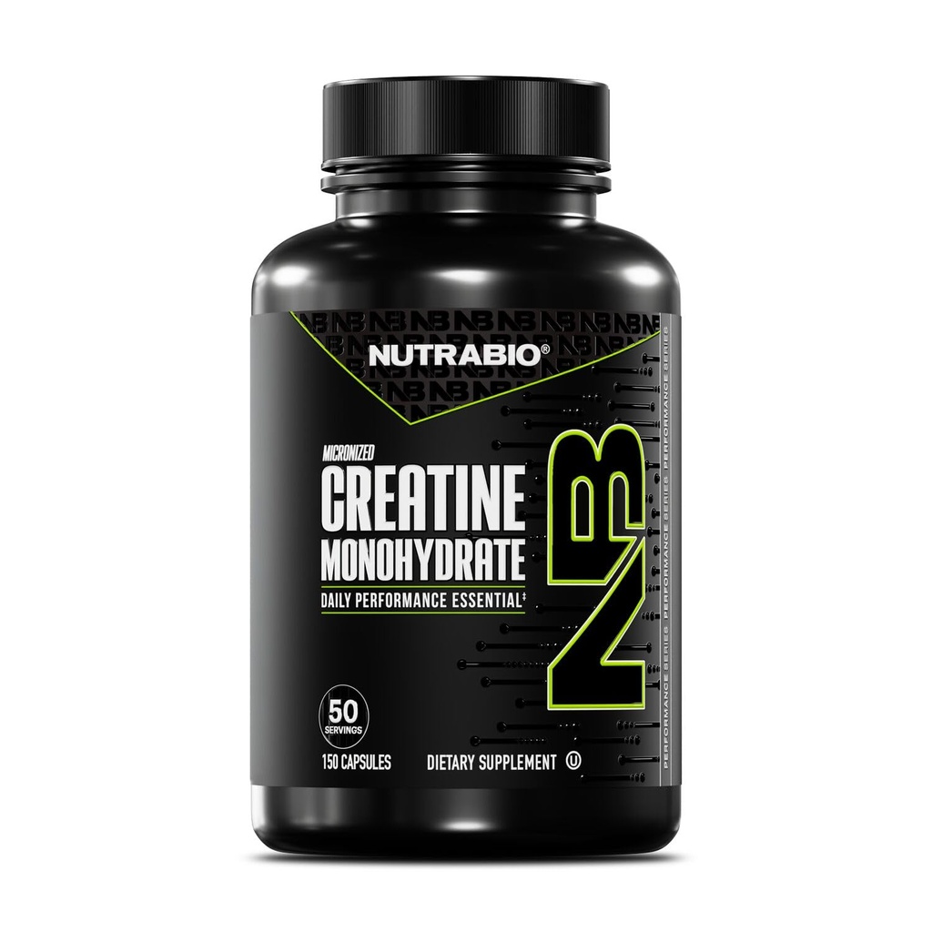 NutraBio の純粋な Micronized のクレアチンの Monohydrate のカプセル、クレアチンの丸薬、サポート バルク筋肉エネルギー、回復および強さ- Keto の友好的、コーシャ、人および女性のためのクレアチンの栄養物の補足