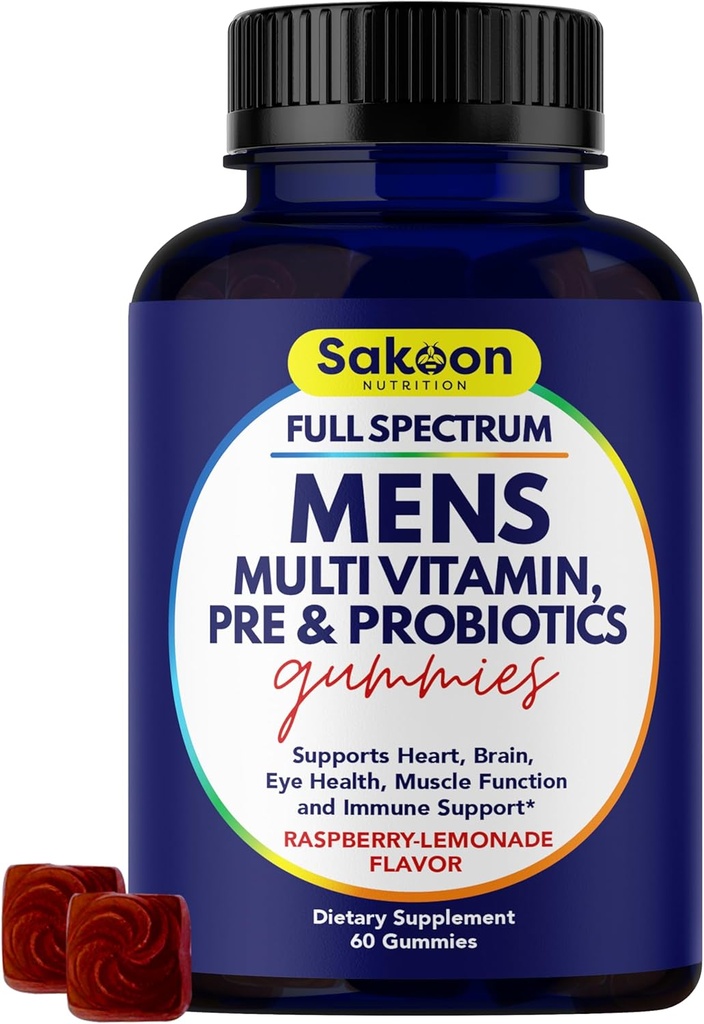 Sakoonの栄養のプロバイオティクスおよびプレバイオティクス、大人のMultivitamin A、C、D、E、B及び多く、サポート免除、エネルギー、健康、60の計算